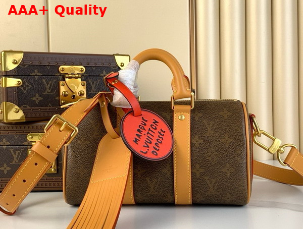 Louis Vuitton Keepall Bandouliere 25 Bag in Monogram Dust Coated Canvas M11542 Replica
