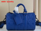 Louis Vuitton Keepall Bandouliere 25 Bag in Racing Blue Embossed Taurillon Monogram Cowhide Leather M23129 Replica