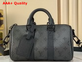 Louis Vuitton Keepall Bandouliere 25 Black Monogram Midnight Coated Canvas M28369 Replica