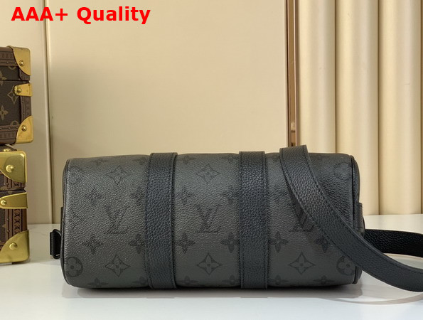 Louis Vuitton Keepall Bandouliere 25 Black Monogram Midnight Coated Canvas M28369 Replica