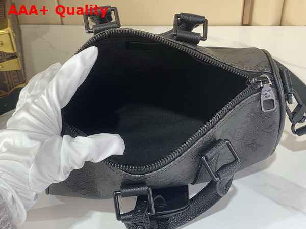 Louis Vuitton Keepall Bandouliere 25 Black Monogram Midnight Coated Canvas M28369 Replica