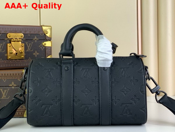 Louis Vuitton Keepall Bandouliere 25 Black Taurillon Monogram Leather M20900 Replica