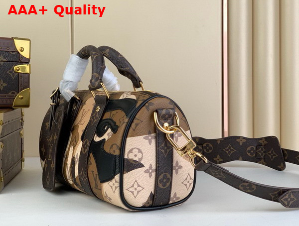 Louis Vuitton Keepall Bandouliere 25 Brown Monogram Coated Canvas and Cowhide Leather M46678 Replica
