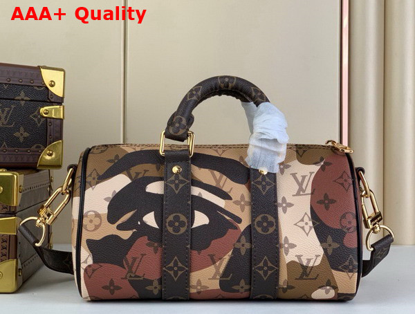 Louis Vuitton Keepall Bandouliere 25 Brown Monogram Coated Canvas and Cowhide Leather M46678 Replica