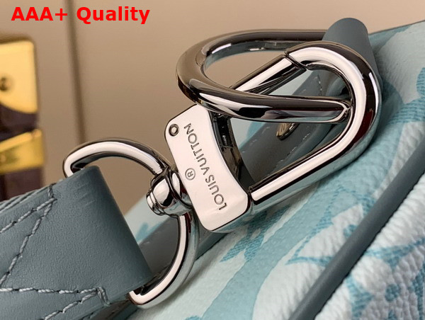 Louis Vuitton Keepall Bandouliere 25 Crystal Blue Monogram Aquagarden Coated Canvas M22527 Replica
