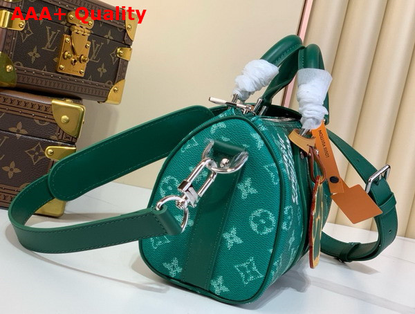 Louis Vuitton Keepall Bandouliere 25 Green Monogram Heritage Coated Canvas M12684 Replica