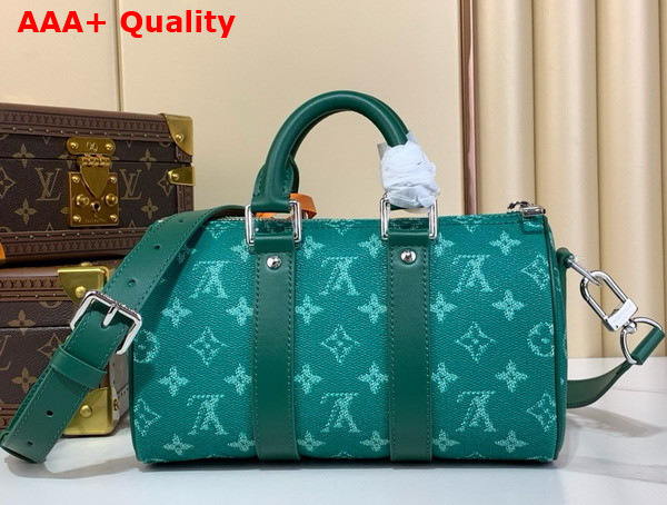 Louis Vuitton Keepall Bandouliere 25 Green Monogram Heritage Coated Canvas M12684 Replica