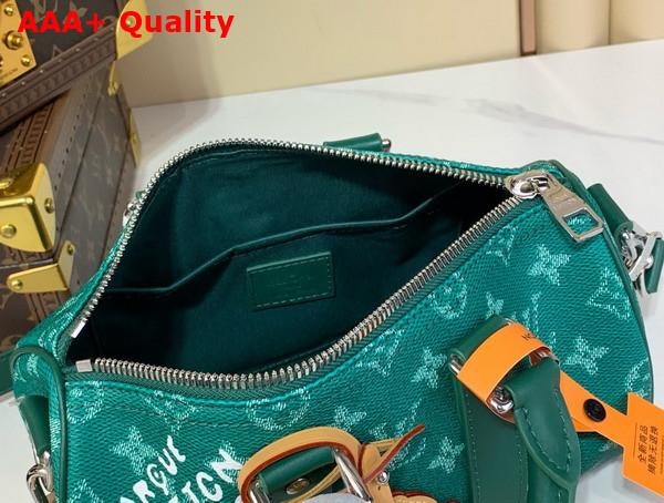 Louis Vuitton Keepall Bandouliere 25 Green Monogram Heritage Coated Canvas M12684 Replica