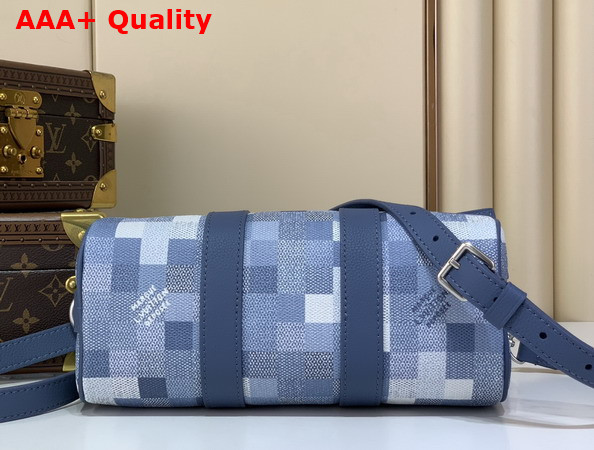 Louis Vuitton Keepall Bandouliere 25 Indigo Blue Damoflage Coated Canvas M28600 Replica