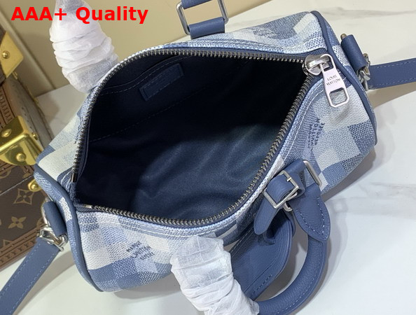 Louis Vuitton Keepall Bandouliere 25 Indigo Blue Damoflage Coated Canvas M28600 Replica