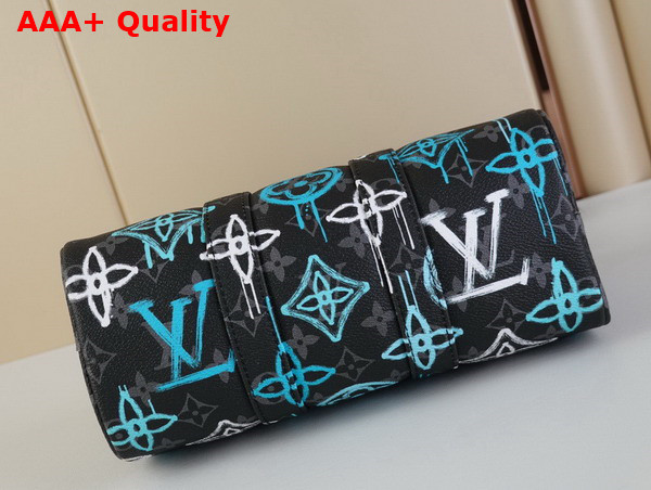 Louis Vuitton Keepall Bandouliere 25 LV Graffiti Green Monogram Coated Canvas M21399 Replica