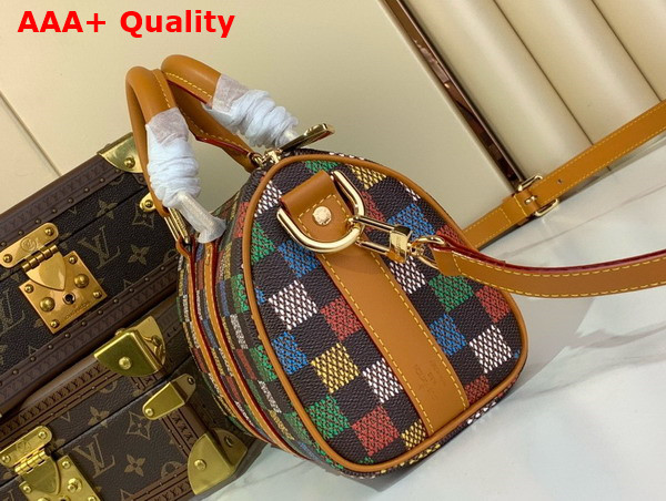Louis Vuitton Keepall Bandouliere 25 Multicolor Damier Ebene Canvas N00148 Replica