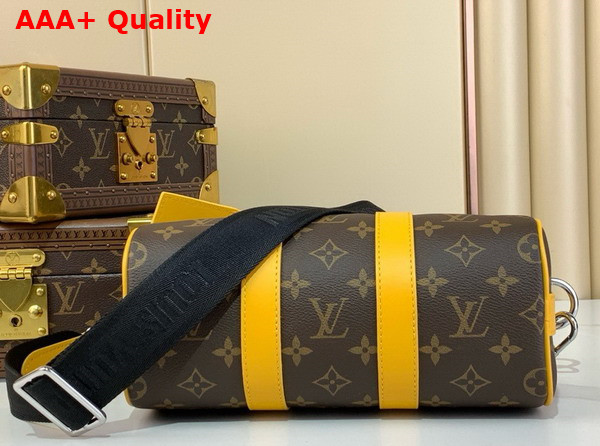 Louis Vuitton Keepall Bandouliere 25 Safran Yellow Monogram Macassar Coated Canvas and Cowhide Leather M12733 Replica