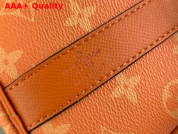 Louis Vuitton Keepall Bandouliere 25 Taigarama Tangerine Taiga Cowhide Leather and Monogram Coated Canvas M31044 Replica