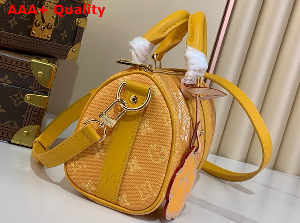Louis Vuitton Keepall Bandouliere 25 Yellow Monogram Heritage Coated Canvas M13166 Replica