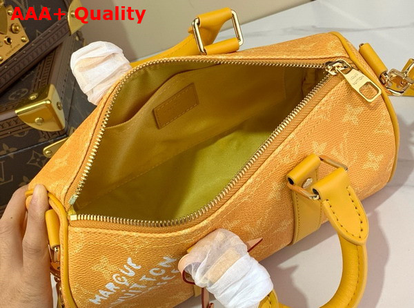 Louis Vuitton Keepall Bandouliere 25 Yellow Monogram Heritage Coated Canvas M13166 Replica