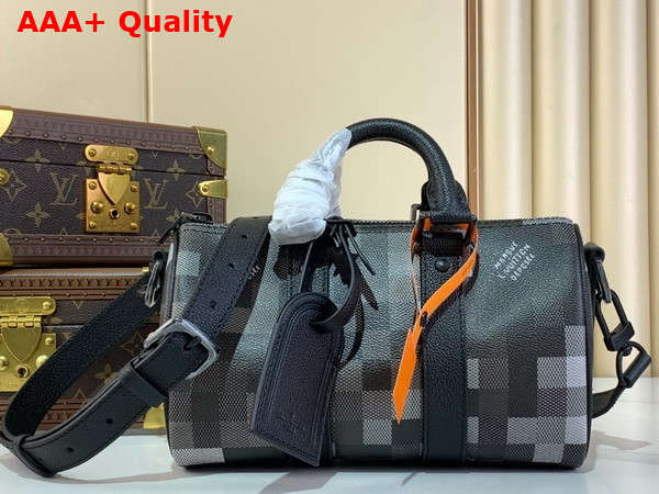 Louis Vuitton Keepall Bandouliere 25 in Damoflage Black Coated Canvas M14919 Replica