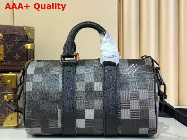 Louis Vuitton Keepall Bandouliere 25 in Damoflage Black Coated Canvas M14919 Replica