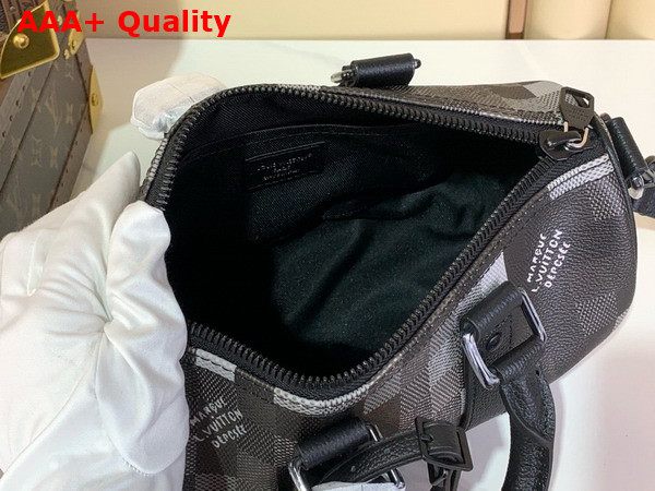 Louis Vuitton Keepall Bandouliere 25 in Damoflage Black Coated Canvas M14919 Replica