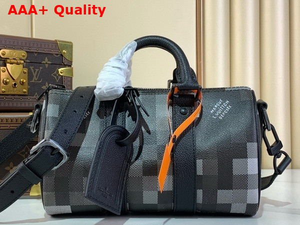 Louis Vuitton Keepall Bandouliere 25 in Damoflage Black Coated Canvas M14919 Replica