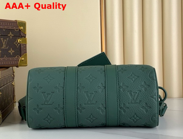 Louis Vuitton Keepall Bandouliere 25 in Dark Green Monogram Taurillon Leather M24432 Replica