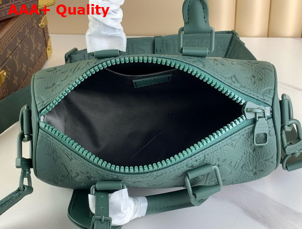 Louis Vuitton Keepall Bandouliere 25 in Dark Green Monogram Taurillon Leather M24432 Replica