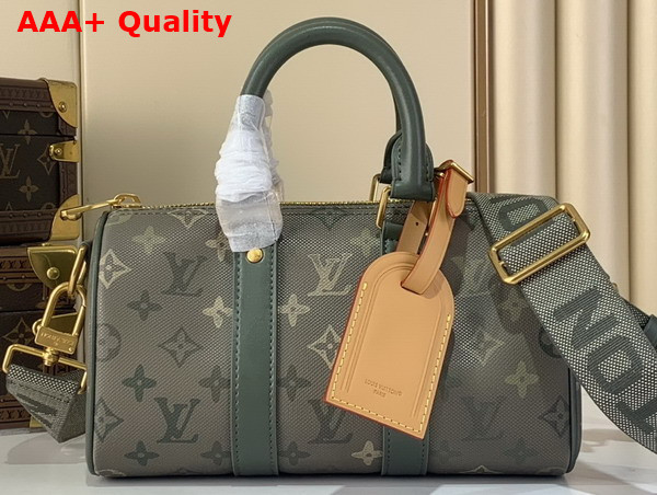 Louis Vuitton Keepall Bandouliere 25 in Khaki Monogram Surplus Coated Canvas M26930 Replica