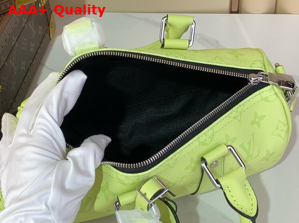 Louis Vuitton Keepall Bandouliere 25 in Lemon Yellow Monogram Coated Canvas and Taiga Cowhide Leather M14078 Replica