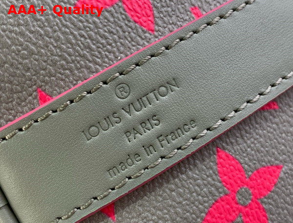Louis Vuitton Keepall Bandouliere 35 Bag Gray and Pink Monogram Glow Coated Canvas M15023 Replica