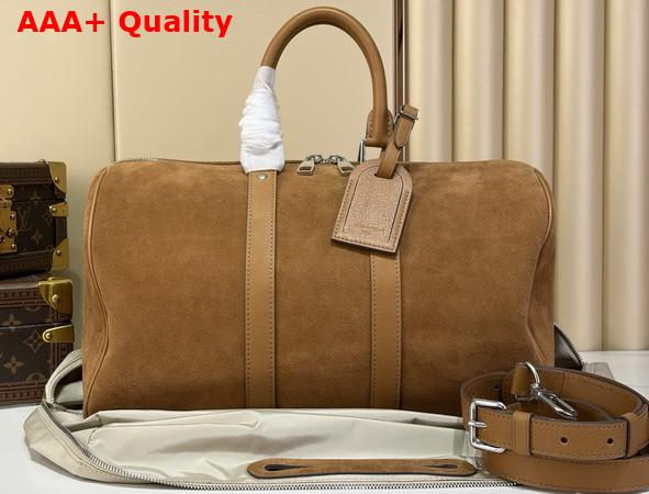 Louis Vuitton Keepall Bandouliere 35 Extendable Tan Suede Calfskin M2A548 Replica
