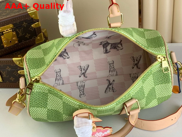 Louis Vuitton Keepall Bandouliere 35 Green Damier Golf Coated Canvas N40671 Replica