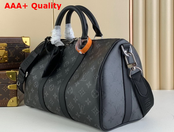 Louis Vuitton Keepall Bandouliere 35 Monogram Eclipse Coated Canvas Replica