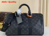 Louis Vuitton Keepall Bandouliere 35 Monogram Eclipse Coated Canvas Replica