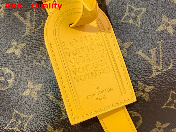 Louis Vuitton Keepall Bandouliere 35 Safran Yellow Monogram Macassar Coated Canvas and Cowhide Leather M13201 Replica