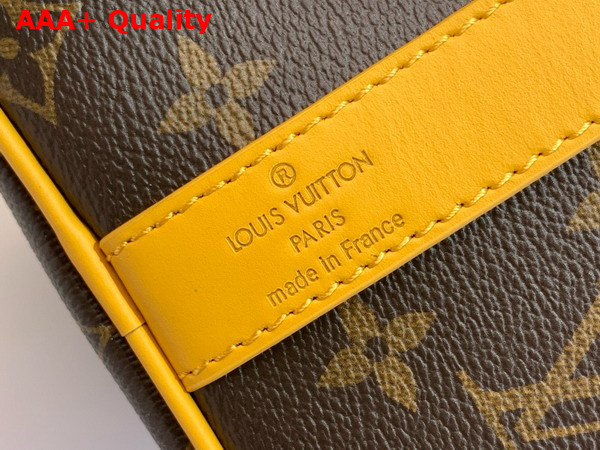 Louis Vuitton Keepall Bandouliere 35 Safran Yellow Monogram Macassar Coated Canvas and Cowhide Leather M13201 Replica
