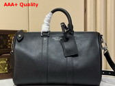 Louis Vuitton Keepall Bandouliere 35 in Black Calfskin Leather M2A550 Replica