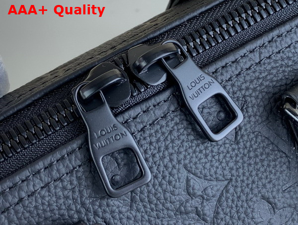 Louis Vuitton Keepall Bandouliere 35 in Black Monogram Empreinte Cowhide Leather Replica