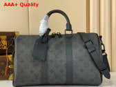 Louis Vuitton Keepall Bandouliere 35 in Black Monogram Midnight Coated Canvas M28370 Replica