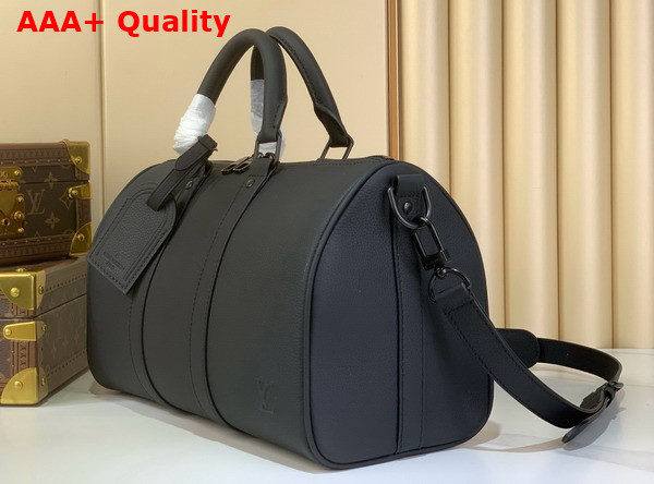 Louis Vuitton Keepall Bandouliere 35 in Black Waxy Calfskin M15249 Replica