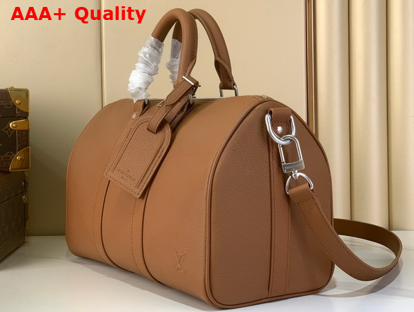 Louis Vuitton Keepall Bandouliere 35 in Tan Waxy Calfskin M25980 Replica