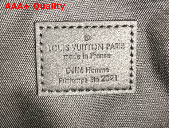 Louis Vuitton Keepall Bandouliere 40 Grained Black Leather with a Detachable Strap in New Damier Distorted Canvas M57416 Replica