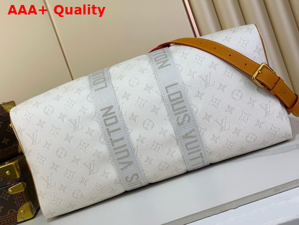 Louis Vuitton Keepall Bandouliere 45 Bag in Off White Monogram Heritage Coated Canvas M14838 Replica