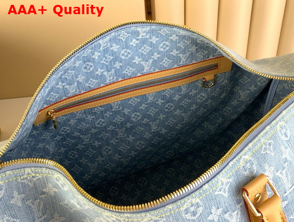 Louis Vuitton Keepall Bandouliere 45 Bag in Sky Blue Monogram Denim M25334 Replica