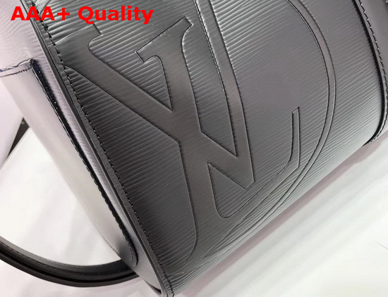 Louis Vuitton Keepall Bandouliere 45 Black Epi Leather with LV Circle Signature M53303 Replica
