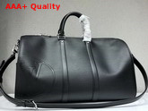 Louis Vuitton Keepall Bandouliere 45 Black Epi Leather with LV Circle Signature M53303 Replica
