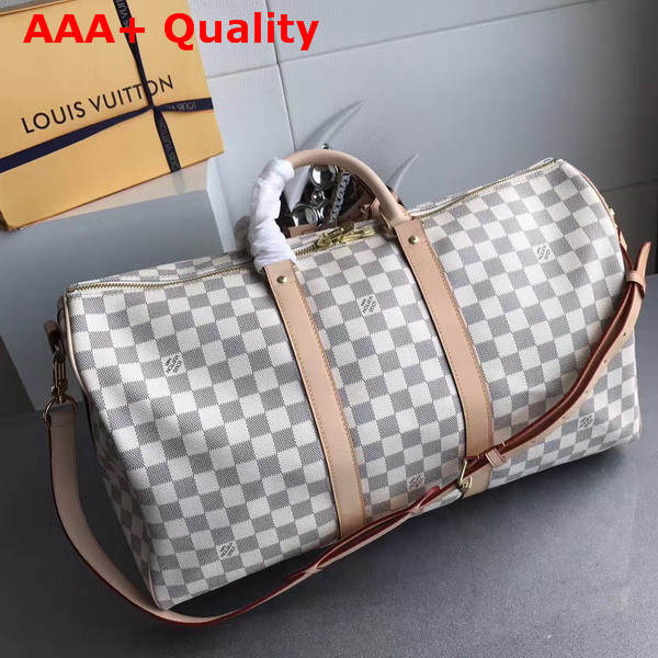 Louis Vuitton Keepall Bandouliere 45 Damier Azur Canvas N48223 Replica