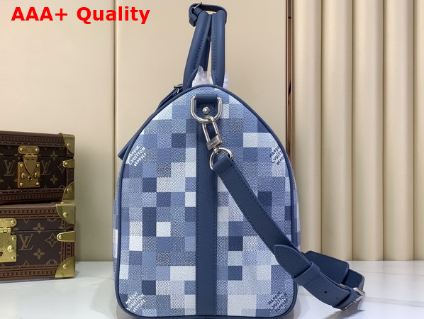 Louis Vuitton Keepall Bandouliere 45 Denim Blue Damoflage Coated Canvas M29601 Replica
