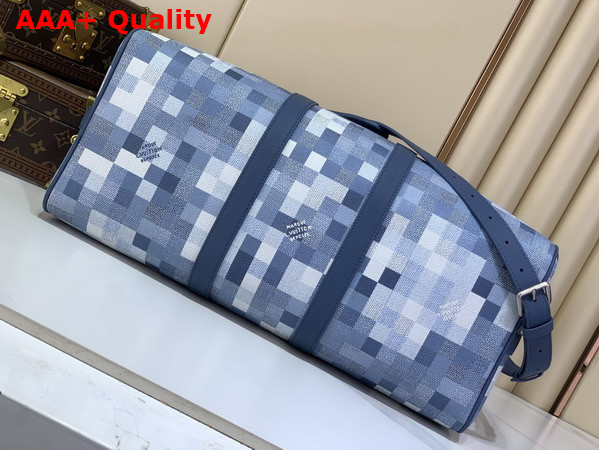 Louis Vuitton Keepall Bandouliere 45 Denim Blue Damoflage Coated Canvas M29601 Replica