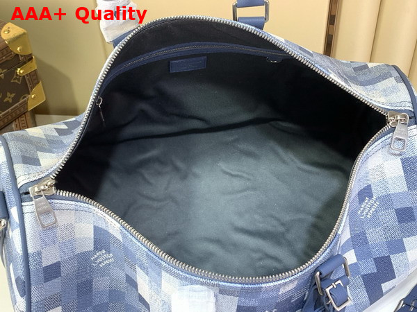 Louis Vuitton Keepall Bandouliere 45 Denim Blue Damoflage Coated Canvas M29601 Replica