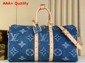Louis Vuitton Keepall Bandouliere 45 Denim Blue Monogram Denim M24315 Replica